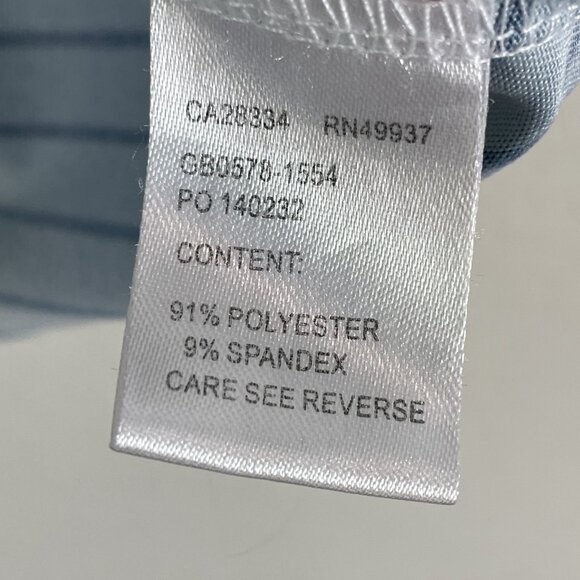 Tail Polo Shirt Womens Medium Blue White Ombre Striped Short Sleeve Golf Zip - Picture 5 of 10